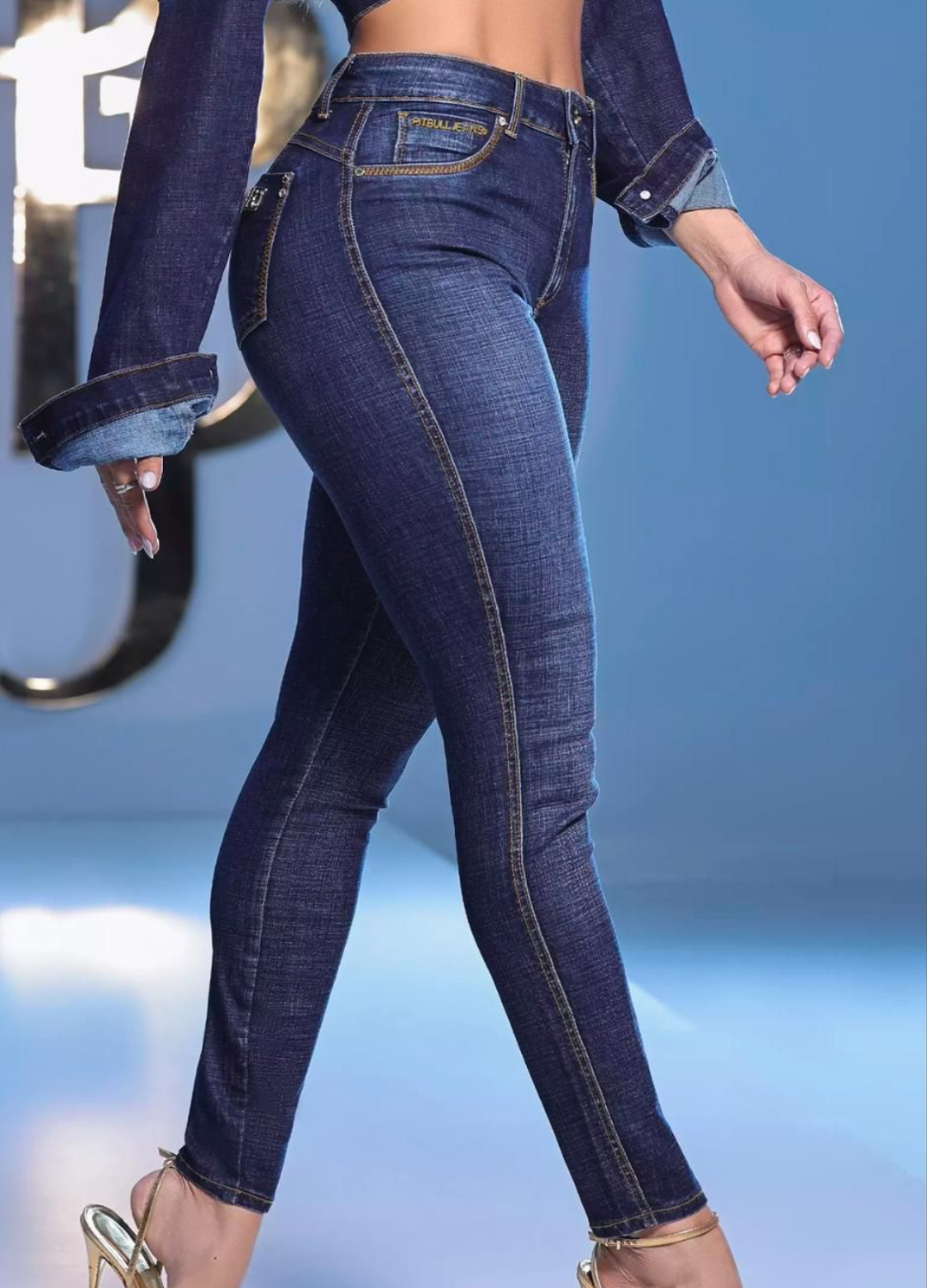 Calça Jeans Cós Largo Azul Escuro